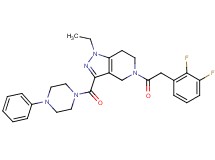 5-[(2,3-difluorophenyl)acetyl]-1-ethyl-3-[(4-phenyl-1-piperazinyl)carbonyl]-4,5,6,7-tetrahydro-1H-pyrazolo[4,3-c]pyridine