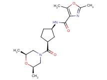 N-((1R*,3S*)-3-{[(2R*,6S*)-2,6-dimethyl-4-morpholinyl]carbonyl}cyclopentyl)-2,5-dimethyl-1,3-oxazole-4-carboxamide
