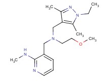 3-{[[(1-ethyl-3,5-dimethyl-1H-pyrazol-4-yl)methyl](2-methoxyethyl)amino]methyl}-N-methylpyridin-2-amine