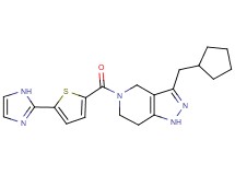 3-(cyclopentylmethyl)-5-{[5-(1H-imidazol-2-yl)-2-thienyl]carbonyl}-4,5,6,7-tetrahydro-1H-pyrazolo[4,3-c]pyridine
