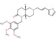 (4aR*,8aS*)-6-[(2E)-3-(2-furyl)-2-propen-1-yl]-1-(3,4,5-trimethoxybenzyl)octahydro-1,6-naphthyridin-2(1H)-one