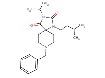 8-benzyl-3-isopropyl-1-(3-methylbutyl)-1,3,8-triazaspiro[4.5]decane-2,4-dione