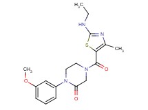4-{[2-(ethylamino)-4-methyl-1,3-thiazol-5-yl]carbonyl}-1-(3-methoxyphenyl)-2-piperazinone