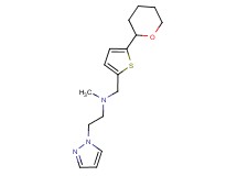 N-methyl-2-(1H-pyrazol-1-yl)-N-{[5-(tetrahydro-2H-pyran-2-yl)-2-thienyl]methyl}ethanamine