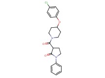 3-{[4-(4-chlorophenoxy)-1-piperidinyl]carbonyl}-1-phenyl-2-pyrrolidinone