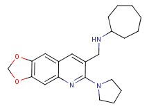 N-{[6-(1-pyrrolidinyl)[1,3]dioxolo[4,5-g]quinolin-7-yl]methyl}cycloheptanamine