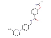 2-methyl-N-[4-(3-methylpiperidin-1-yl)benzyl]-1,3-benzoxazole-6-carboxamide