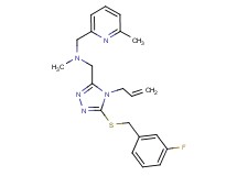 ({4-allyl-5-[(3-fluorobenzyl)thio]-4H-1,2,4-triazol-3-yl}methyl)methyl[(6-methyl-2-pyridinyl)methyl]amine