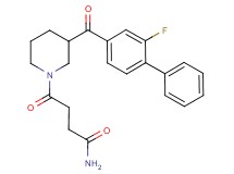 4-{3-[(2-fluoro-4-biphenylyl)carbonyl]-1-piperidinyl}-4-oxobutanamide