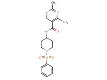2,4-dimethyl-N-[1-(phenylsulfonyl)piperidin-4-yl]pyrimidine-5-carboxamide