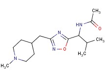N-(2-methyl-1-{3-[(1-methylpiperidin-4-yl)methyl]-1,2,4-oxadiazol-5-yl}propyl)acetamide