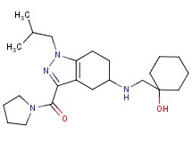1-({[1-isobutyl-3-(1-pyrrolidinylcarbonyl)-4,5,6,7-tetrahydro-1H-indazol-5-yl]amino}methyl)cyclohexanol