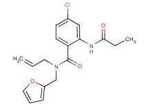 N-allyl-4-chloro-N-(2-furylmethyl)-2-(propionylamino)benzamide
