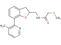 N-{[7-(3-methyl-2-pyridinyl)-2,3-dihydro-1-benzofuran-2-yl]methyl}-2-(methylthio)acetamide
