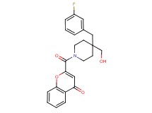 2-{[4-(3-fluorobenzyl)-4-(hydroxymethyl)-1-piperidinyl]carbonyl}-4H-chromen-4-one
