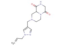 8-[(1-allyl-1H-pyrazol-4-yl)methyl]tetrahydro-2H-pyrazino[1,2-a]pyrazine-1,4(3H,6H)-dione