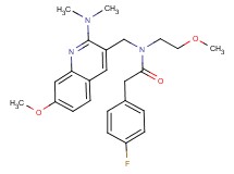 N-{[2-(dimethylamino)-7-methoxy-3-quinolinyl]methyl}-2-(4-fluorophenyl)-N-(2-methoxyethyl)acetamide