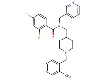 2,4-difluoro-N-{[1-(2-methylbenzyl)-4-piperidinyl]methyl}-N-(3-pyridinylmethyl)benzamide