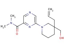 6-[3-allyl-3-(hydroxymethyl)-1-piperidinyl]-N,N-dimethyl-2-pyrazinecarboxamide