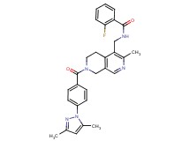 N-({7-[4-(3,5-dimethyl-1H-pyrazol-1-yl)benzoyl]-3-methyl-5,6,7,8-tetrahydro-2,7-naphthyridin-4-yl}methyl)-2-fluorobenzamide