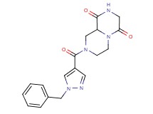 8-[(1-benzyl-1H-pyrazol-4-yl)carbonyl]tetrahydro-2H-pyrazino[1,2-a]pyrazine-1,4(3H,6H)-dione