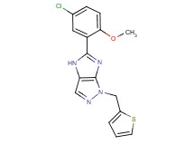 5-(5-chloro-2-methoxyphenyl)-1-(2-thienylmethyl)-1,4-dihydroimidazo[4,5-c]pyrazole