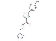 5-(4-methylphenyl)-N-[2-(1H-pyrazol-1-yl)ethyl]-1H-pyrazole-3-carboxamide