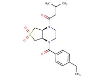(4aS*,7aR*)-1-(4-ethylbenzoyl)-4-(3-methylbutanoyl)octahydrothieno[3,4-b]pyrazine 6,6-dioxide