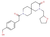 9-{[4-(hydroxymethyl)phenyl]acetyl}-2-(tetrahydrofuran-2-ylmethyl)-2,9-diazaspiro[5.5]undecan-3-one