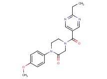 4-[(2-ethyl-5-pyrimidinyl)carbonyl]-1-(4-methoxyphenyl)-2-piperazinone