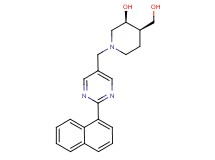 (3S*,4R*)-4-(hydroxymethyl)-1-{[2-(1-naphthyl)-5-pyrimidinyl]methyl}-3-piperidinol