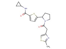 N-cyclopropyl-5-{1-[(2-methyl-1,3-thiazol-4-yl)acetyl]-2-pyrrolidinyl}-2-thiophenecarboxamide