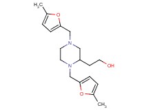 2-{1,4-bis[(5-methyl-2-furyl)methyl]-2-piperazinyl}ethanol
