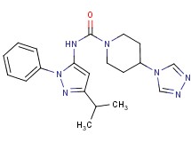 N-(3-isopropyl-1-phenyl-1H-pyrazol-5-yl)-4-(4H-1,2,4-triazol-4-yl)piperidine-1-carboxamide
