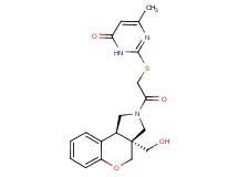 2-({2-[(3aS*,9bS*)-3a-(hydroxymethyl)-1,3a,4,9b-tetrahydrochromeno[3,4-c]pyrrol-2(3H)-yl]-2-oxoethyl}thio)-6-methylpyrimidin-4(3H)-one