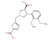 (3S*,4R*)-1-[(5-carboxy-2-furyl)methyl]-4-(2,3-dimethoxyphenyl)pyrrolidine-3-carboxylic acid