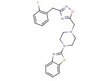 2-(4-{[3-(2-fluorobenzyl)-1,2,4-oxadiazol-5-yl]methyl}-1-piperazinyl)-1,3-benzothiazole