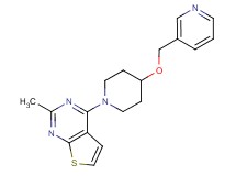 2-methyl-4-[4-(3-pyridinylmethoxy)-1-piperidinyl]thieno[2,3-d]pyrimidine