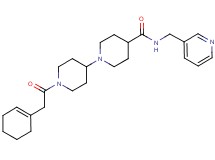 1'-(1-cyclohexen-1-ylacetyl)-N-(3-pyridinylmethyl)-1,4'-bipiperidine-4-carboxamide