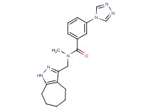 N-(1,4,5,6,7,8-hexahydrocyclohepta[c]pyrazol-3-ylmethyl)-N-methyl-3-(4H-1,2,4-triazol-4-yl)benzamide