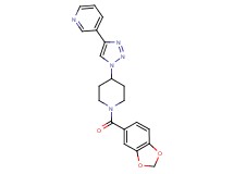 3-{1-[1-(1,3-benzodioxol-5-ylcarbonyl)piperidin-4-yl]-1H-1,2,3-triazol-4-yl}pyridine