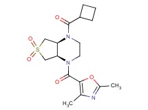 (4aR*,7aS*)-1-(cyclobutylcarbonyl)-4-[(2,4-dimethyl-1,3-oxazol-5-yl)carbonyl]octahydrothieno[3,4-b]pyrazine 6,6-dioxide