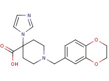 1-(2,3-dihydro-1,4-benzodioxin-6-ylmethyl)-4-(1H-imidazol-1-yl)piperidine-4-carboxylic acid
