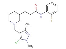 3-{1-[(5-chloro-1,3-dimethyl-1H-pyrazol-4-yl)methyl]-3-piperidinyl}-N-(2-fluorophenyl)propanamide
