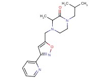 1-isobutyl-3-methyl-4-{[3-(2-pyridinyl)-5-isoxazolyl]methyl}-2-piperazinone