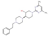 (3R*,4R*)-1-(4,6-dimethyl-2-pyrimidinyl)-4-[4-(2-phenylethyl)-1-piperazinyl]-3-piperidinol