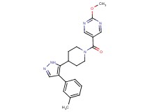 2-methoxy-5-({4-[4-(3-methylphenyl)-1H-pyrazol-5-yl]piperidin-1-yl}carbonyl)pyrimidine