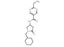 N-[1-(cyclohexylmethyl)-5-oxopyrrolidin-3-yl]-2-ethylpyrimidine-5-carboxamide