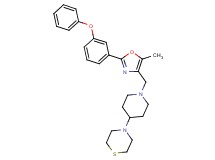 4-(1-{[5-methyl-2-(3-phenoxyphenyl)-1,3-oxazol-4-yl]methyl}-4-piperidinyl)thiomorpholine
