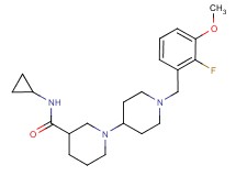N-cyclopropyl-1'-(2-fluoro-3-methoxybenzyl)-1,4'-bipiperidine-3-carboxamide